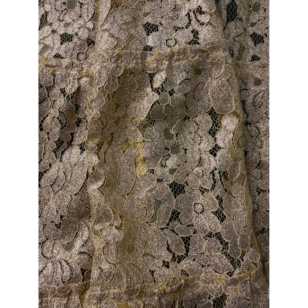 Hill House Home Collector's Edition Ellie Nap Dress Small Gold Metallic Lace NWT - Picture 13 of 15